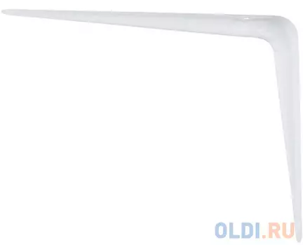 Кронштейн угловой с ребром, 200х250 мм, белый// Сибртех