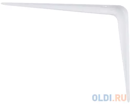 Кронштейн угловой с ребром, 250х300 мм, белый// Сибртех