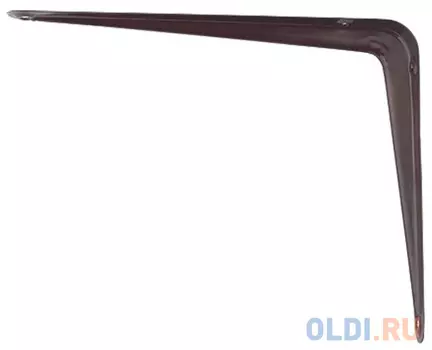 Кронштейн угловой с ребром, 250х300 мм, коричневый// Сибртех
