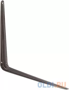 Кронштейн угловой с ребром, 300х350 мм, коричневый// Сибртех