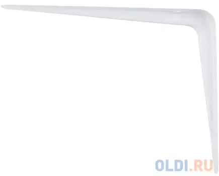 Кронштейн угловой с ребром, 350х400 мм, белый// Сибртех