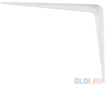 Кронштейн угловой с ребром, 400х450 мм, белый// Сибртех