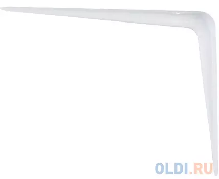 Кронштейн угловой с ребром, 75х100 мм, белый// Сибртех