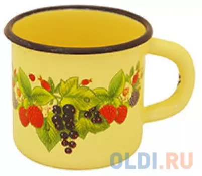 КРУЖКА ЭМАЛИРОВ. ДЕКОР. 0,25 Л (1/18) "СТАЛЬЭМАЛЬ" 1С1С