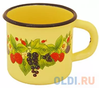 КРУЖКА ЭМАЛИРОВ. ДЕКОР. 0,4 Л (1/16) "СТАЛЬЭМАЛЬ" 1С2С