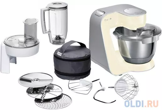 Кухонный комбайн Bosch MUM58920 серебристо-ванильный