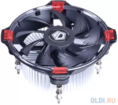 Кулер CPU ID-Cooling DK-03_HALO-I-R (1150/1151/1155, 100W, 26.4 dB, 1600 rpm, 120мм, 3pin, красная подсветка, низкопрофи
