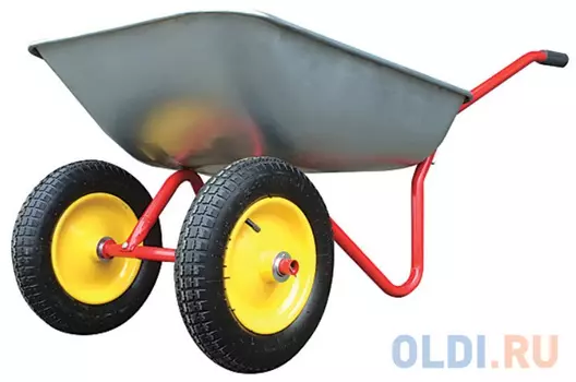 КУРС РОС Тачка садовая двухколесная, 65 л, грузоподъемность 90 кг [77615]