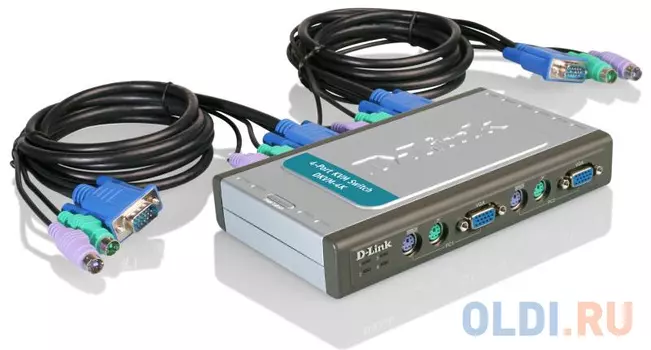 KVM-переключатель D-link DKVM-4K/B3A 4-портовый KVM-переключатель с портами VGA и PS/2