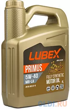 L034-1317-0404 LUBEX Синт-ое мот.масло PRIMUS MB-LA 5W-40 SN C3 (4л)