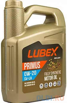 L034-1620-0404 LUBEX Синт-ое мот.масло PRIMUS SV-LA 0W-20 (4л)