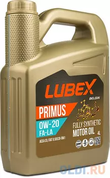 L034-1626-0404 LUBEX Синт-ое мот.масло PRIMUS FA-LA 0W-20 (4л)