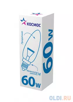 Лампа накаливания свеча КОСМОС 61453 E14 60W 2700K