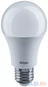 ЛАМПА СВЕТОДИОДНАЯ (LED) A65 ГРУША 12W 2700 К E27, ТЕПЛ. СВЕТ (10/100) "NAVIGATOR" 71 296