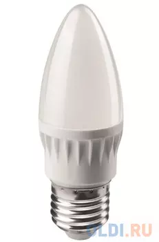 ЛАМПА СВЕТОДИОДНАЯ (LED) "ОНЛАЙТ" C37 СВЕЧА 06W 2700 К E27, МАТОВ., ТЕПЛ. СВЕТ (10/100) 71 630