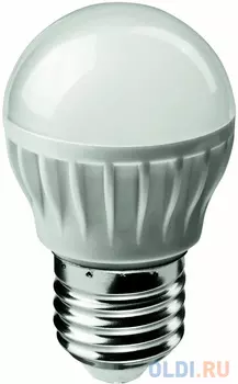 ЛАМПА СВЕТОДИОДНАЯ (LED) "ОНЛАЙТ" G45 ШАР 06W 4000 К E27, МАТОВ., ХОЛ. СВЕТ (10/100) 71 646