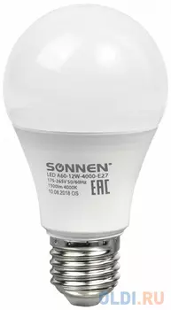 Лампа светодиодная груша Sonnen 453698 E27 12W 4000K