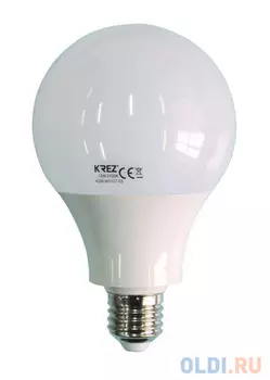 Лампа светодиодная шар KREZ E27 12W 2700K