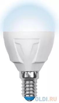 Лампа светодиодная шар Uniel LED-G45 7W/NW/E14/FR PLP01WH E14 7W 4000K