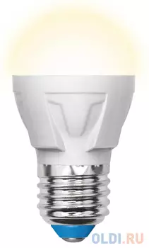 Лампа светодиодная шар Uniel LED-G45 7W/WW/E27/FR PLP01WH E27 7W 3000K UL-00002420