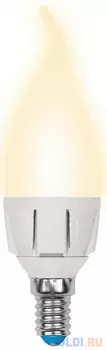Лампа светодиодная свеча Uniel LED-CW37 7W/WW/E14/FR PLP01WH E14 7W 3000K