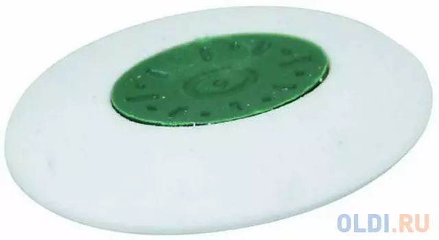 Ластик овальный с держателем, синтетический каучук, белый, 25х30 мм IRE330