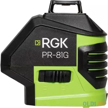 Лазерный нивелир RGK PR-81G (775106) диапазон:40/80м точность:0.2мм/м самовыравн: ±4° зеленый