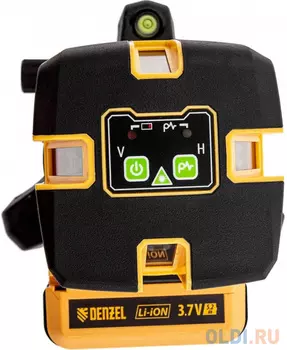 Лазерный уровень LX 06 Green, 30 м, 520 нм, акк. Li 5200 mAh, резьба 5/8"// Denzel