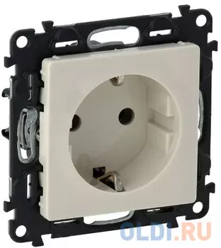 Legrand 753524 Valena LIFE.Силовая розетка 2К+З 16А 250В с лицевой панелью.Винтовые зажимы.Слоновая кость