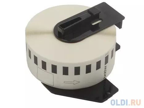 Лента Brother DK22210 бумажная клеящаяся белая 29мм*30,48м