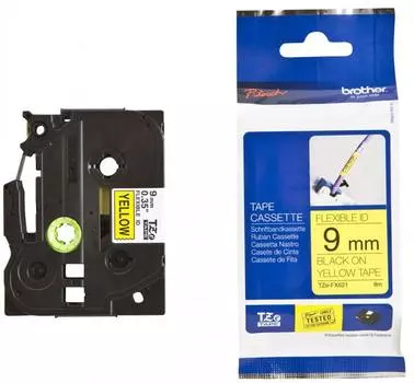 Лента Brother TZEFX621 желтый (yellow) 8 м для Brother P-Touch PT-1xxx, PT-2xxx, PT-3xxx, PT-5xxx, PT-9xxx