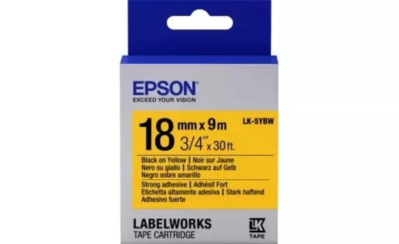 Лента Epson C53S626408/C53S655010 Tape - LC5YBW9 Strng adh Blk/Yel