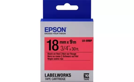 Лента Epson LK5RBP Черный/Красный (Black on Red) 18мм/9м