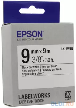 Лента Epson LK-3WBN C53S653003