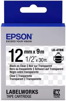 Лента Epson LK-4TBN прозрачный (clear) 9 м для Epson LabelWorks LW-300/400/700/900/1000