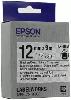 Лента Epson LK-4TBW прозрачный (clear) 9 м для Epson LabelWorks LW-300/400/700/900/1000