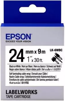 Лента Epson LK-6WBC белый (white) 9 м для Epson LabelWorks LW-700/900/1000