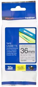 Лента ламинирования Brother TZE-M961 36мм черный на серебристом
