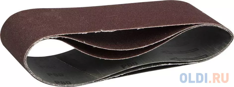 Лента шлиф.беск. ЗУБР 35542-080 МАСТЕР на тканевой основе P80 75х533мм 3шт. цена за упаковку 3шт.