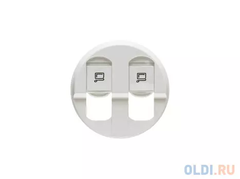 Лицевая панель Legrand Celiane для розетки 2хRJ45 белый 68252
