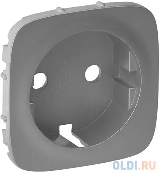 Лицевая панель Legrand Valena Allure для розетки 2К+З алюминий 755207