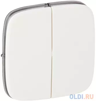 Лицевая панель Legrand Valena Allure для выключателя 2-клавишного белый 755025