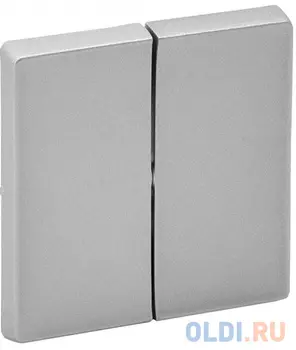 Лицевая панель Legrand Valena Life выключателя двухклавишного алюминий 755022