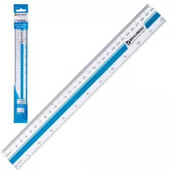 Линейка BRAUBERG Линейка 30 см пластик 210301
