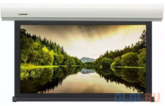 [LMBC-100204] Экран с электроприводом Lumien Master Business Control 152х203 см (100") Matte White чёрн. кайма по периметру, цвет корпуса белый 4:3. В комплекте триггер., RS232, IR, RF управл.