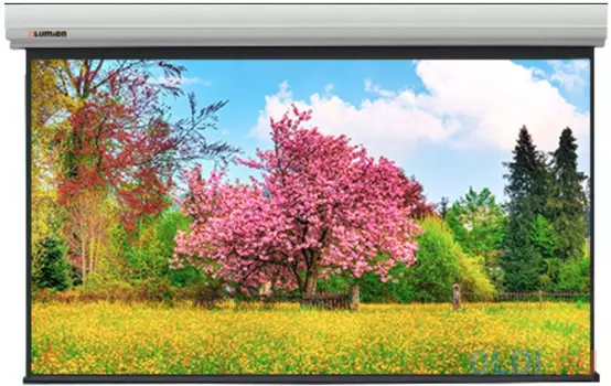 [LMLC-100101A] Экран с электроприводом Lumien Master Large Control 399x519 см (раб. область 381х501 см) (250") Matte White FiberGlass, черн. кайма по периметру, алюминиевый корпус, 4:3, IR и RF управление входит в комплект