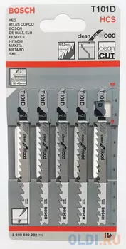 Лобзиковая пилка Bosch T101D HCS 5шт