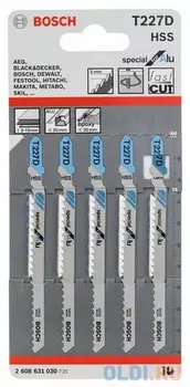 Лобзиковая пилка Bosch T 227 D HSS 5шт 2608631030