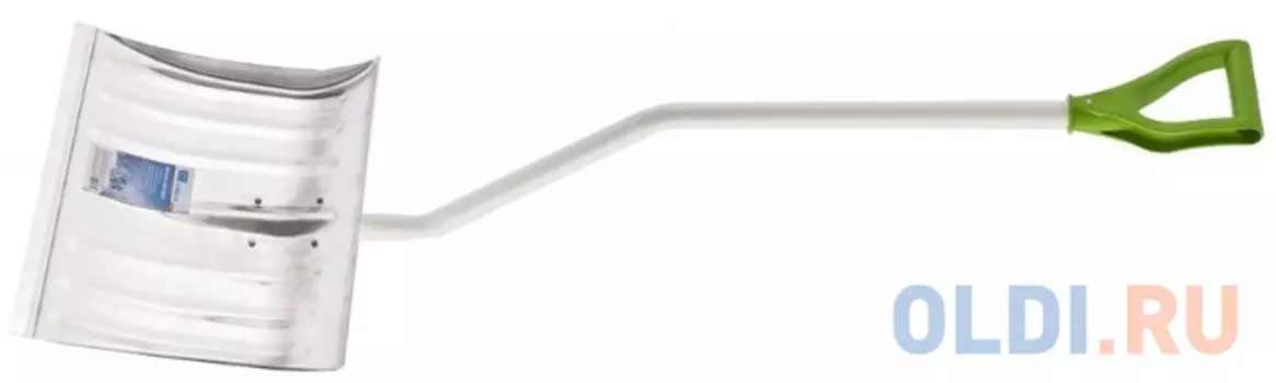 Лопата снеговая алюминиевая, 430 х 370 мм, металл. эргономичный черенок Россия// Сибртех