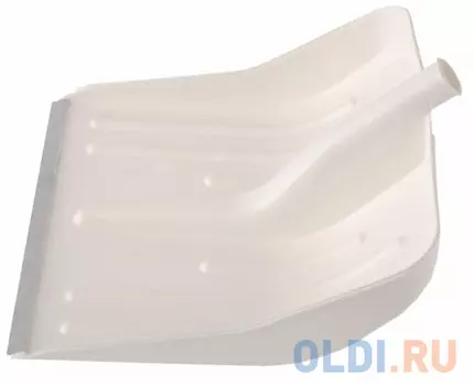 Лопата снеговая белая, 400 х 420 мм, без черенка, пласт., алюм. окантовка Россия// Сибртех